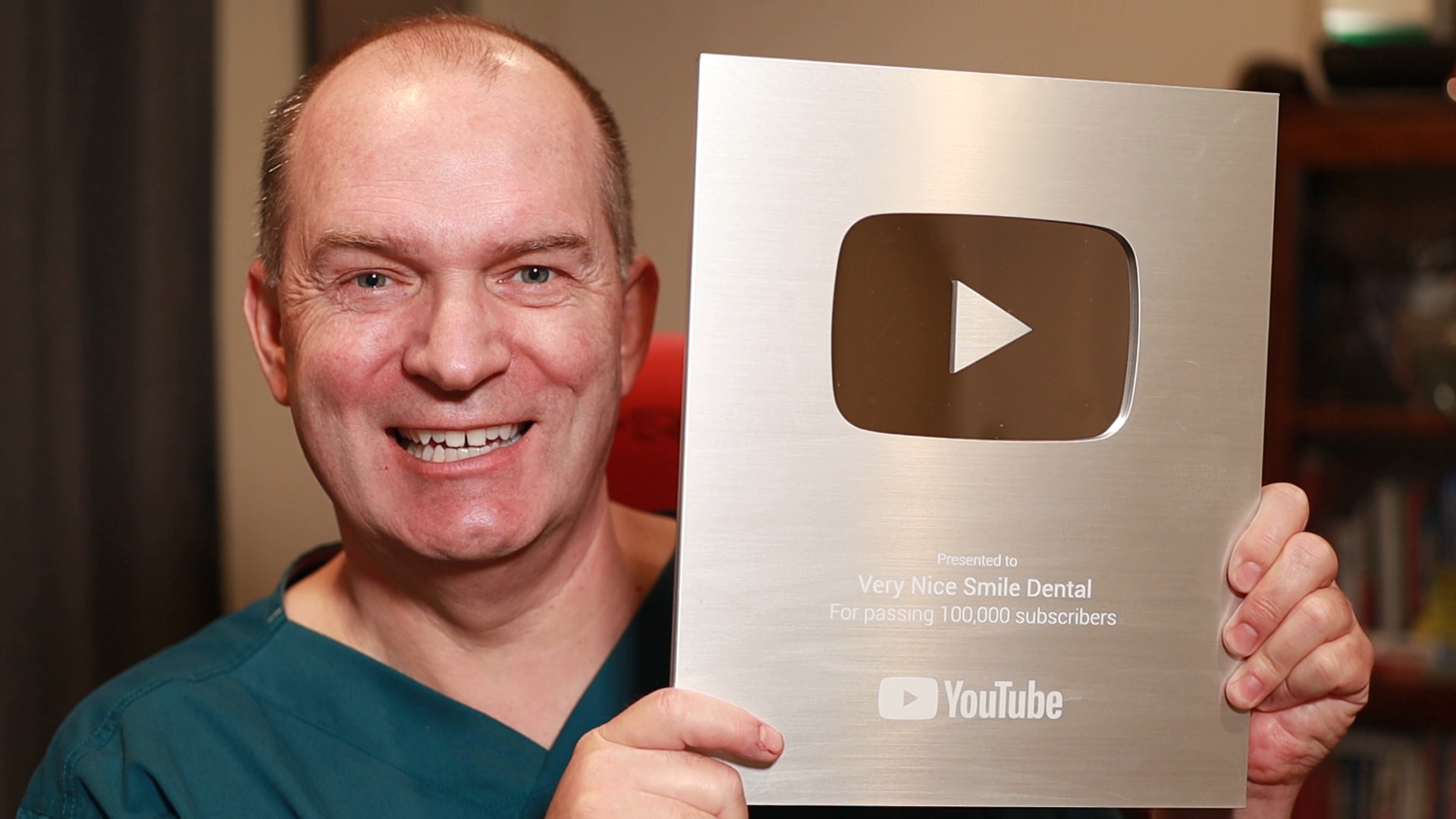 Student with YouTube play button