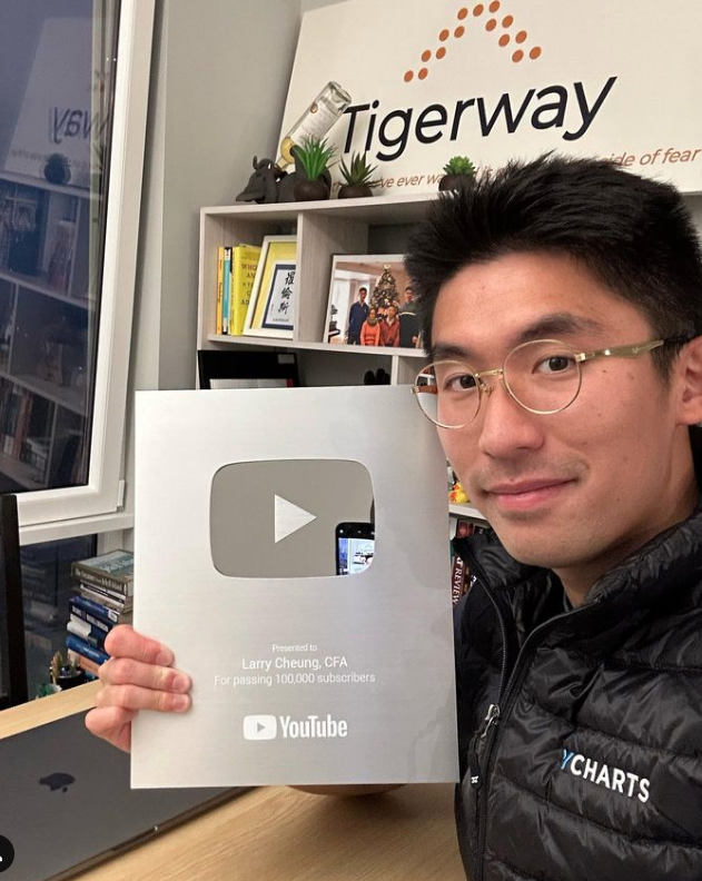 Student with YouTube play button