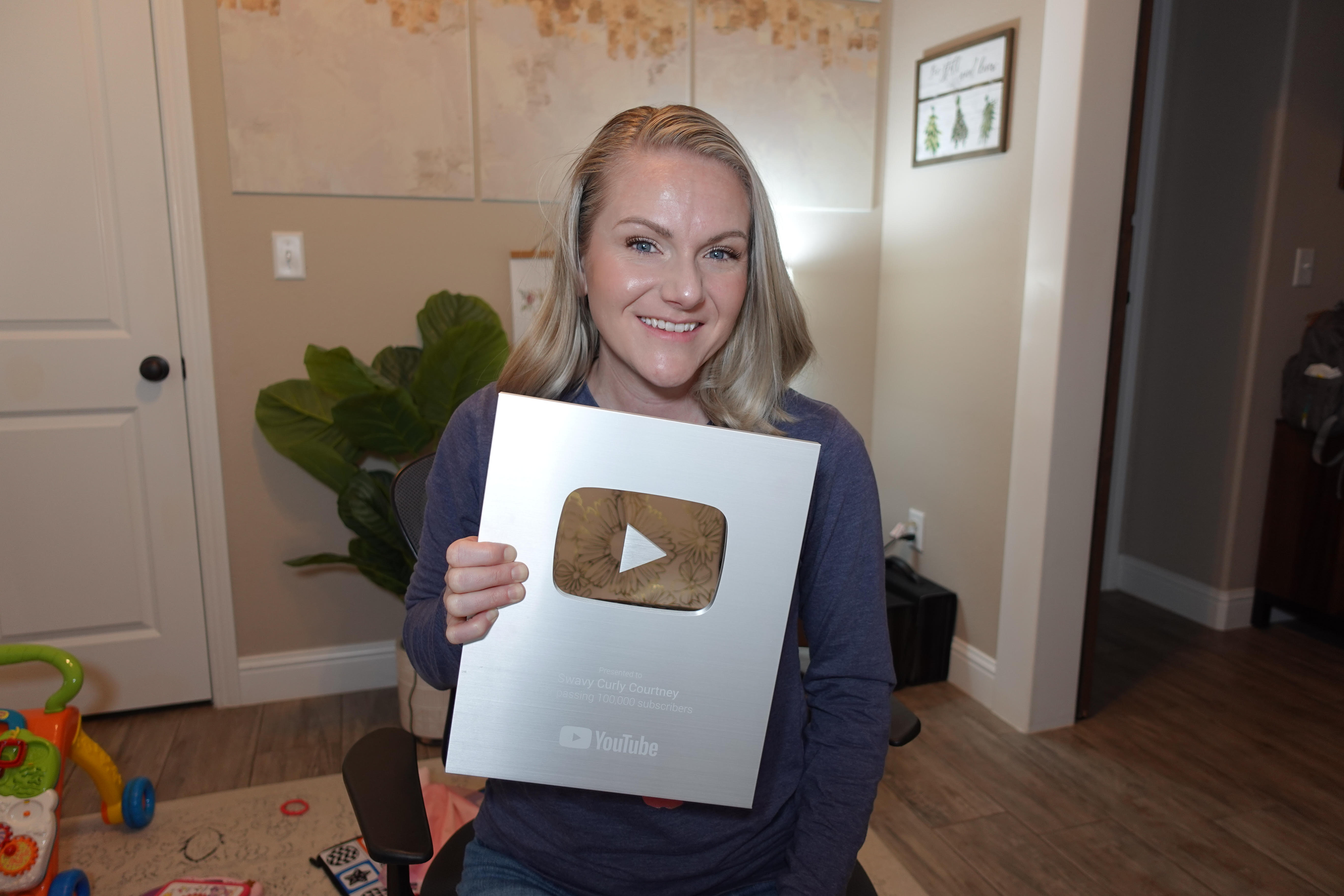 Student with YouTube play button