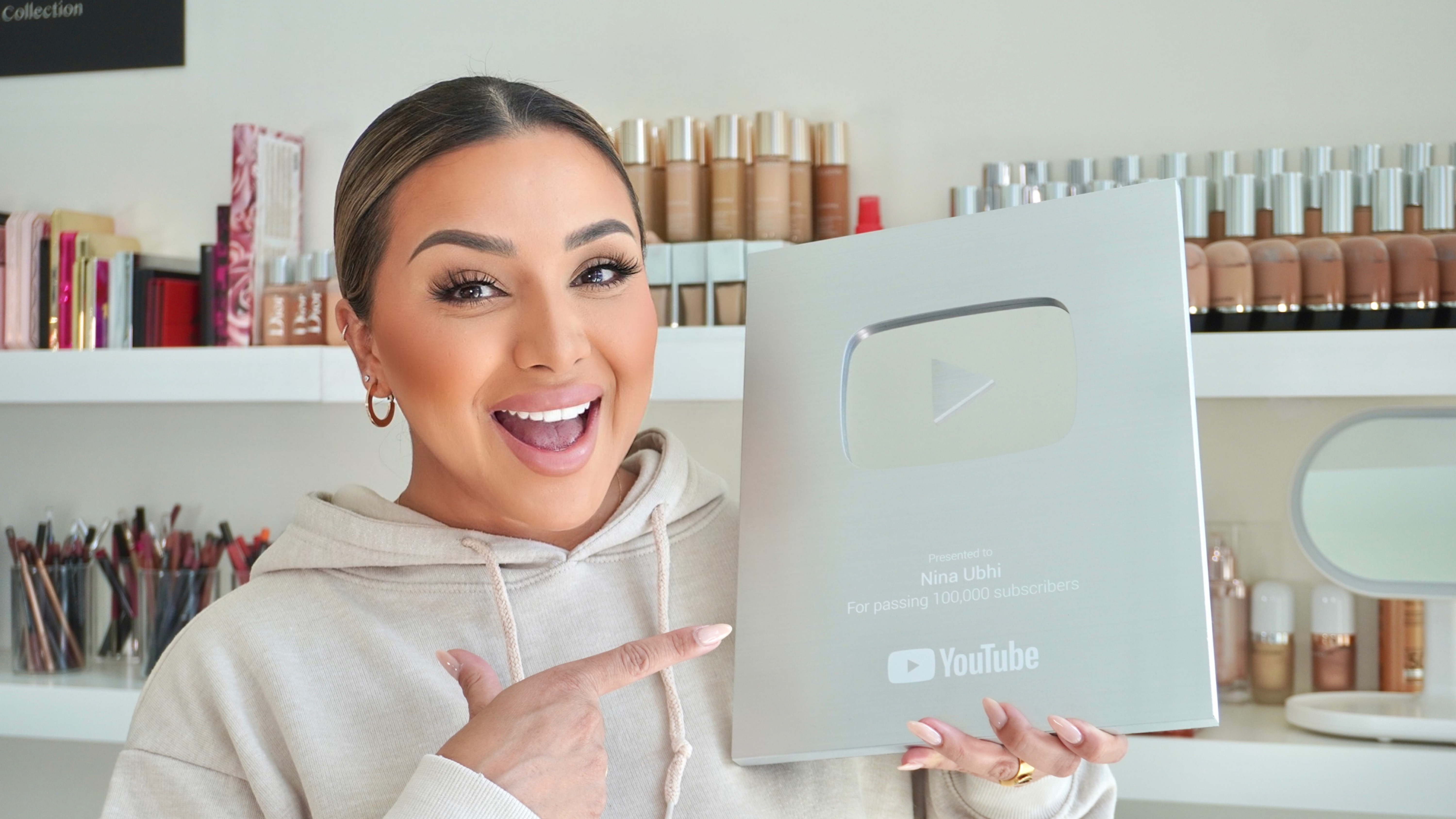 Student with YouTube play button